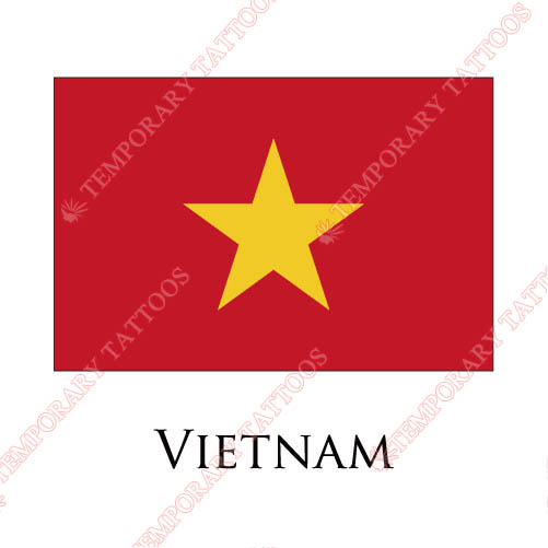 Vietnam flag Customize Temporary Tattoos Stickers NO.2018